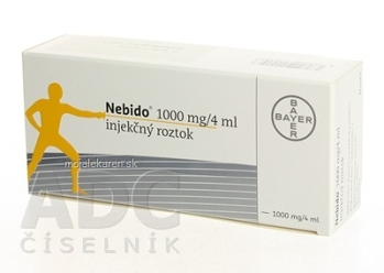 Nebido 1000 mg/4 ml injekčný roztok sol inj 1000 mg  (amp.skl.jant.) 1x4 ml (Lieky na predpis)