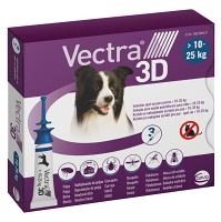 VECTRA 3D Spot-On M pre psov 10-25 kg 3,6 ml 3 pipety