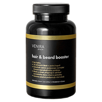 VENIRA hair & beard booster pre mužov 80 kapsúl (Vitamíny na vlasy) - Viaczložkové