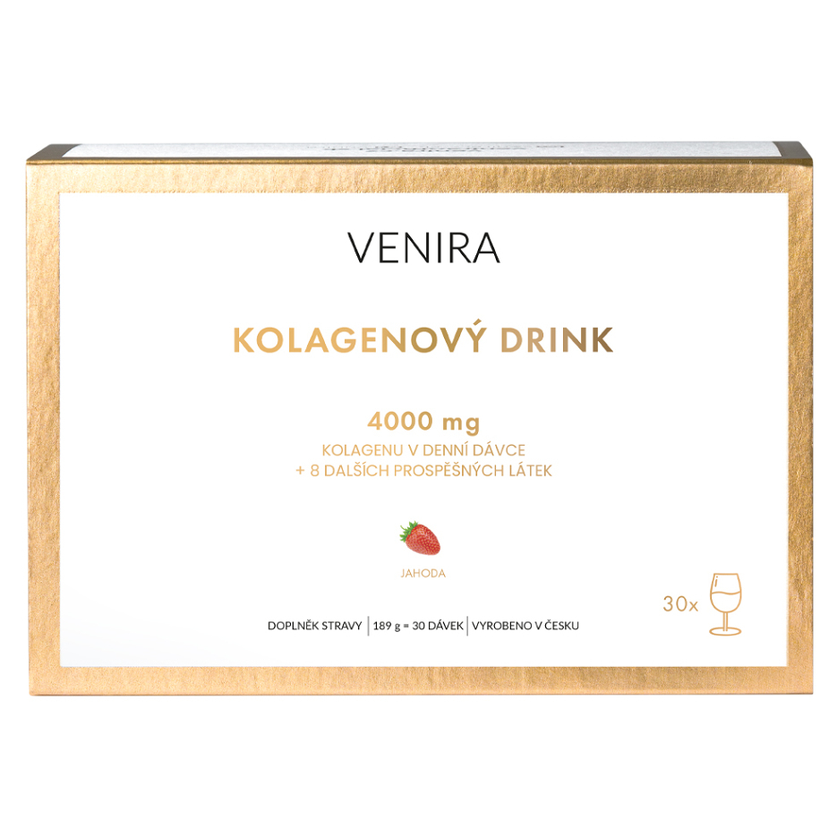 Venira Kolagénový drink prášok na prípravu nápoja pre krásne vlasy, pleť a nechty príchuť Strawberry 30 ks kúpite na Mojalekaren.sk