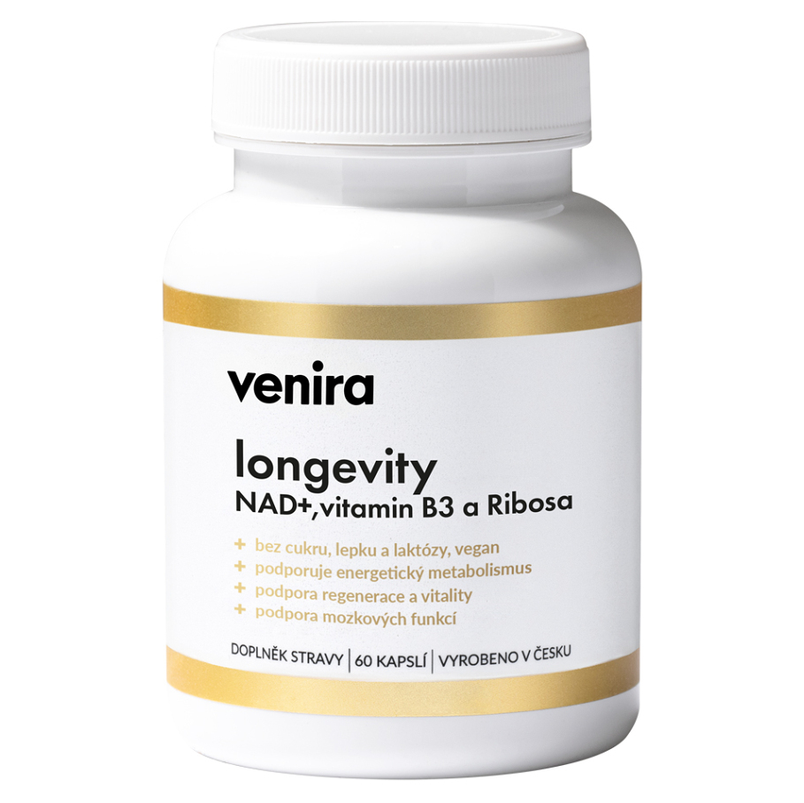 VENIRA Longevity NAD+ vitamín B3 a ribosa 60 kapsúl