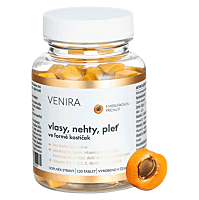 VENIRA srdiečka pre vlasy, nechty a pleť marhuľa, 120 srdiečok