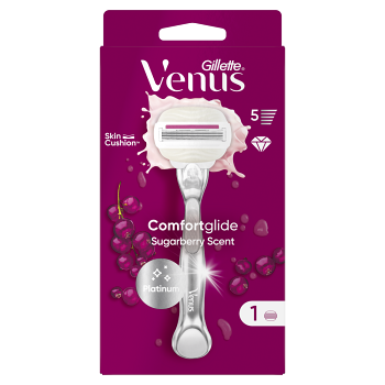 GILLETTE Venus Platinum Sugarberry Strojček + Náhradná hlavica 1 kus (Holítka s vymeniteľnou hlavicou)