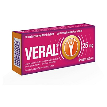 VERAL 25 mg 30 tabliet (Na bolesť hlavy)