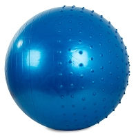 VERK GROUP Gymnastická masážna lopta 65 cm s pumpičkou modrá