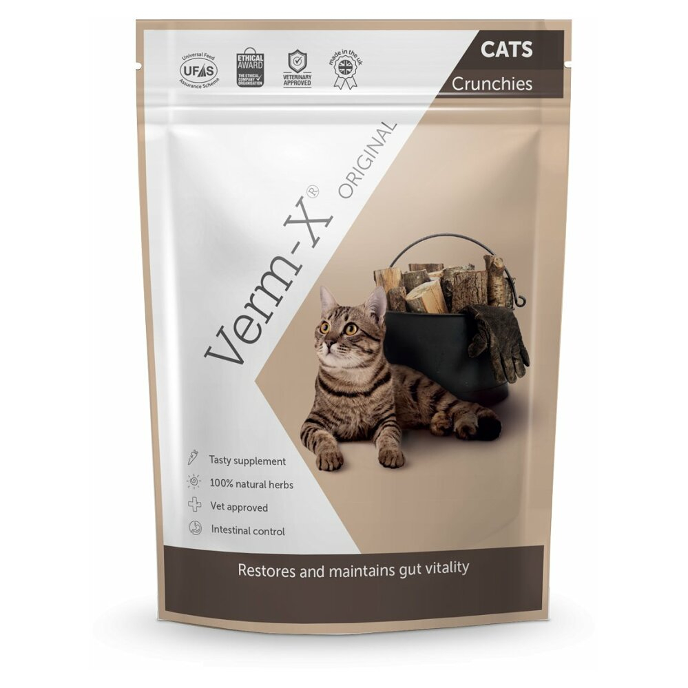 E-shop VERM-X Prírodné granule proti črevným parazitom pre mačky 120 g