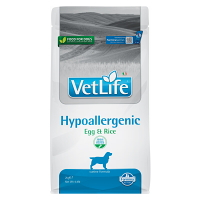 VET LIFE Natural Hypo Egg & Rice granule pre psov, Hmotnosť balenia (g): 2 kg