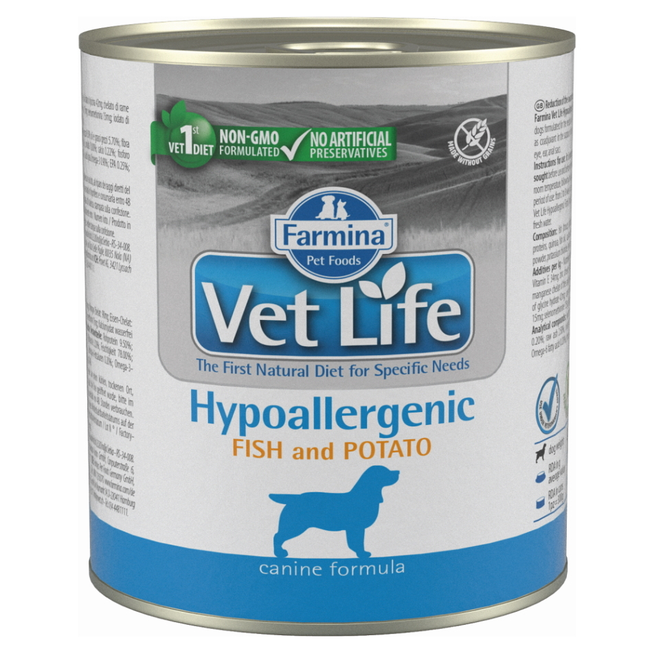 VET LIFE Natural Hypoaller Fish&Potato konzerva pre psov 300 g