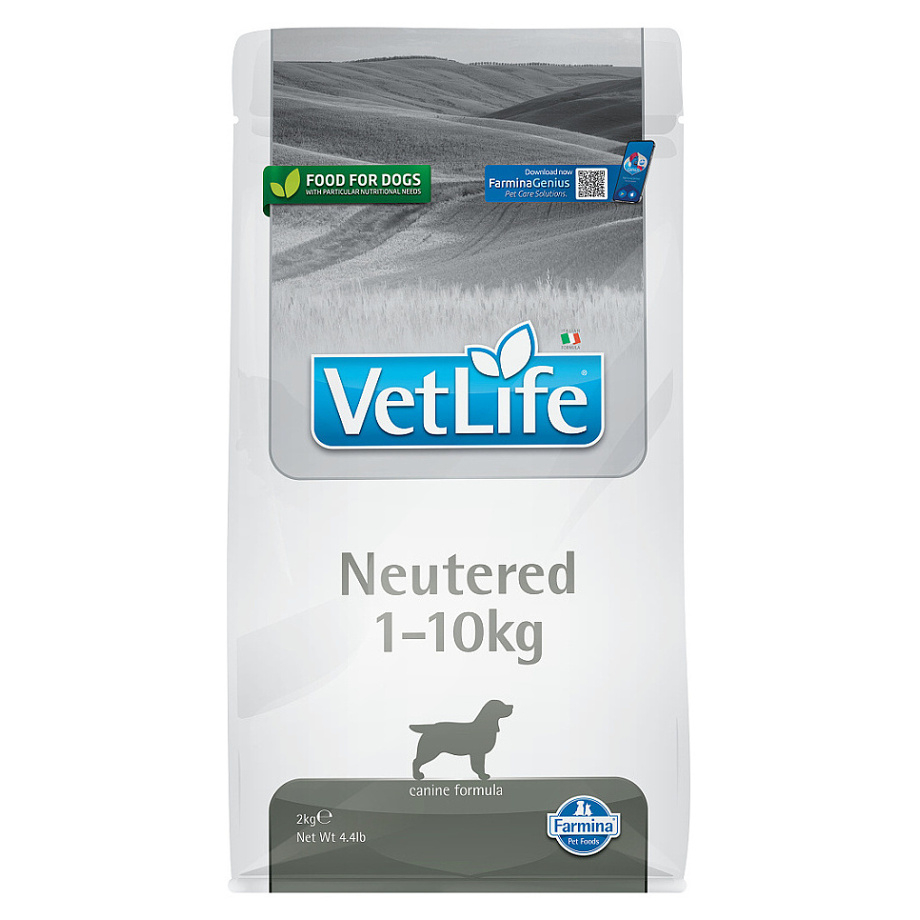 VET LIFE Natural Neutered granule pre kastrované psy do 10 kg hmotnosti, Hmotnosť balenia (g): 2 kg