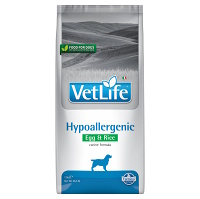 VET LIFE Natural Hypo Egg & Rice granule pre psov, Hmotnosť balenia (g): 12 kg