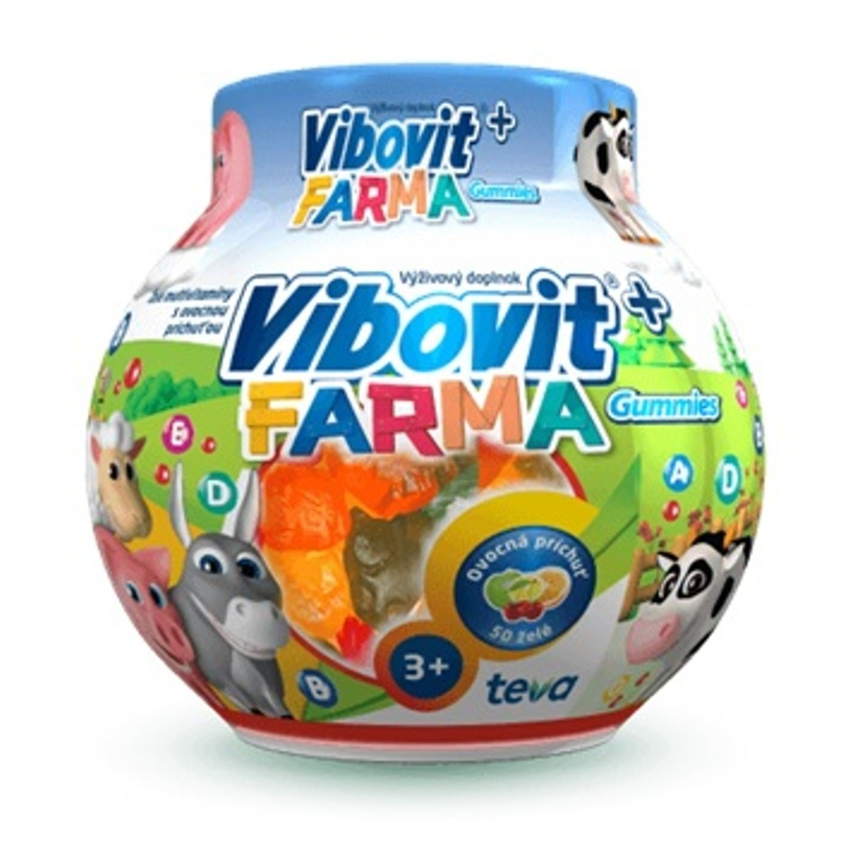 Vibovit Farma Gummies želé cukríky s multivitamínovým komplexom pre deti 50 ks kúpite na Mojalekaren.sk