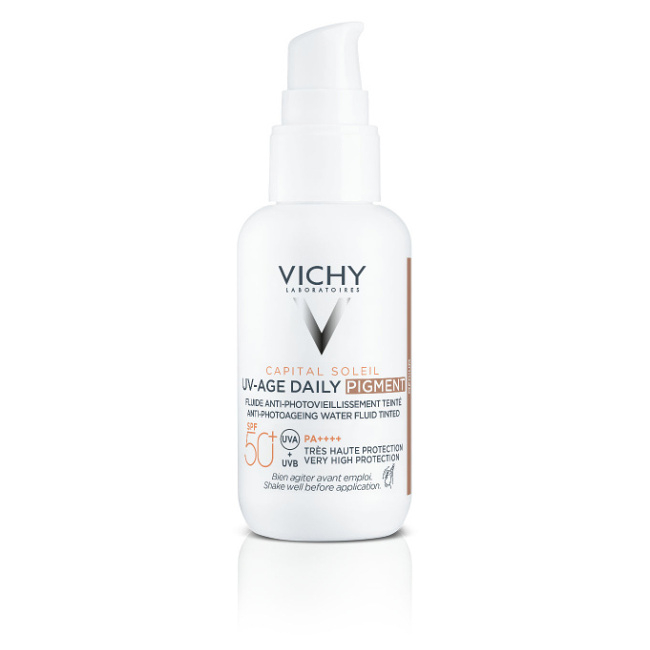 VICHY Capital Soleil UV-AGE Daily, Tónovaný Fluid Medium SPF50+ 40 ml