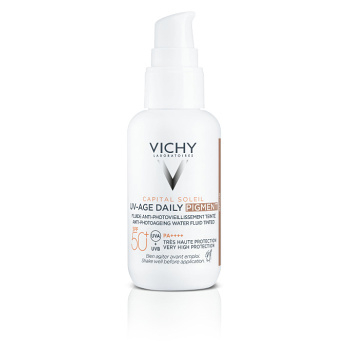 VICHY Capital Soleil UV-AGE Daily SPF50+ Tónovaný fluid Medium 40 ml (Dermokozmetika opaľovacie krémy) - Tónovacie