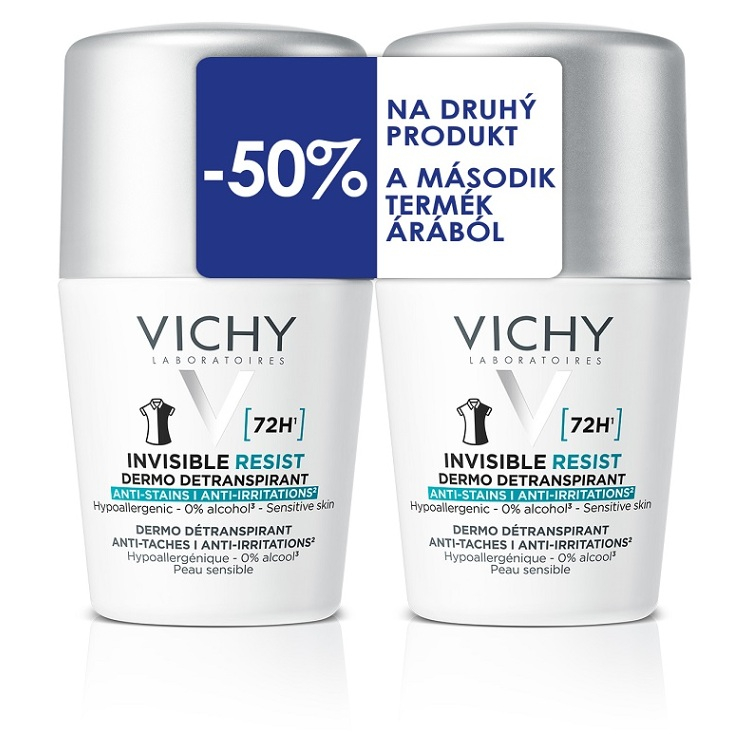 LA ROCHE-POSAY Vichy Invisible Resist 72h Antiperspirant unisex 2 x 50 ml