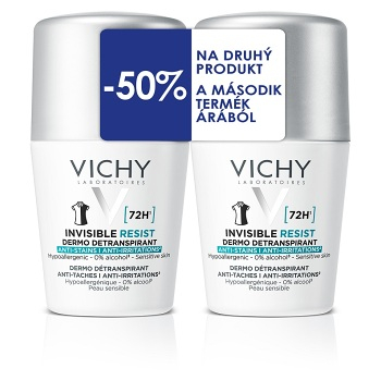 VICHY Invisible Resist 72H Antiperspirant 2 x 50 ml DUOPACK (Dermokozmetika dezodoranty, antiperspiranty) - Dermokozmetika
