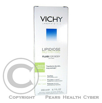 Vichy Lipidose Nutritive Fluid pre velmi suchou pokožku 200ml (pre velmi suchou pokožku tela)