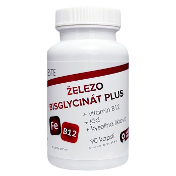 VIESTE Železo bisglycinát Plus 90 kapsúl (Krv a krvotvorba) - Viaczložkové