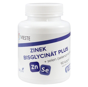 VIESTE Zinok bisglycinát plus 90 kapsúl (Vitamíny na vlasy) - Viaczložkové