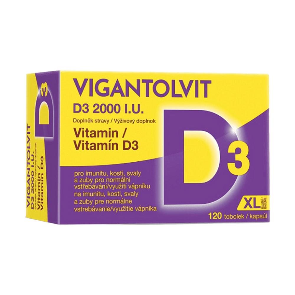 VIGANTOLVIT Vitamín D3 2000 IU 120 kapsúl
