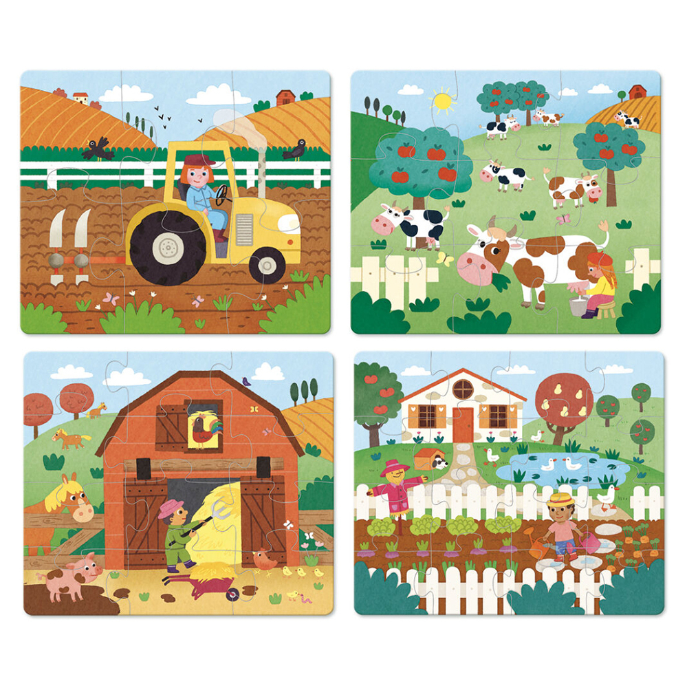 E-shop VILAC Drevené puzzle Farma 4v1