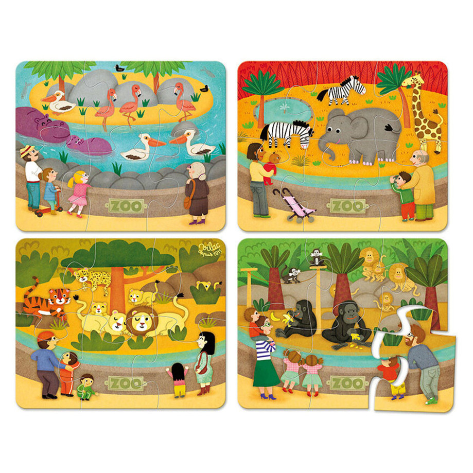 E-shop VILAC Drevené puzzle zoo