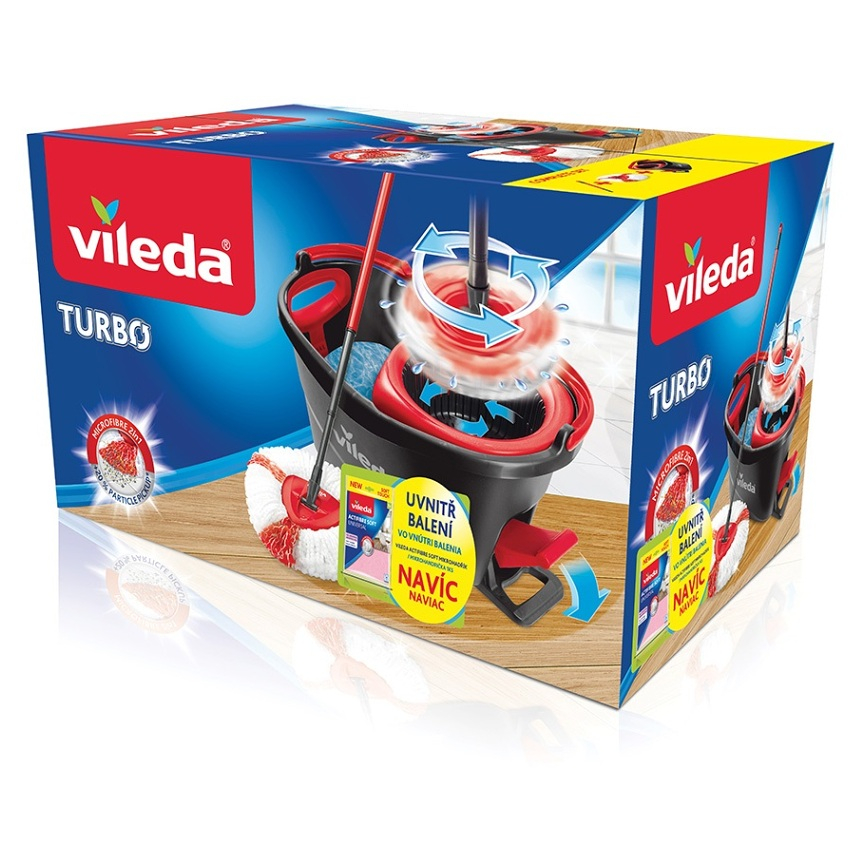 Vileda 151153 Easy Wring & Clean Turbo mop + vedro