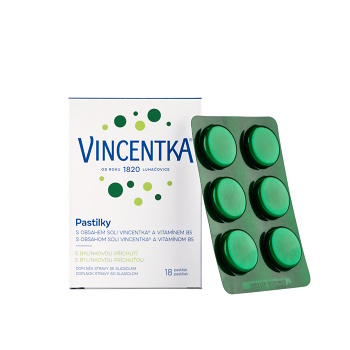 VINCENTKA Pastilky bylinné 18 pastiliek (Dýchanie, dýchacie cesty) - Prírodné