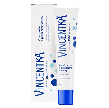 VINCENTKA Zubná pasta s ovocnou príchuťou 95 g (Zubné pasty na citlivé zuby a ďasná) - Ošetrujúci
