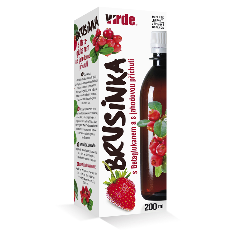 E-shop VIRDE Brusnica sirup s betaglukánmi 200 ml