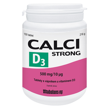 CALCI STRONG + vitamín D3 150 tabliet
