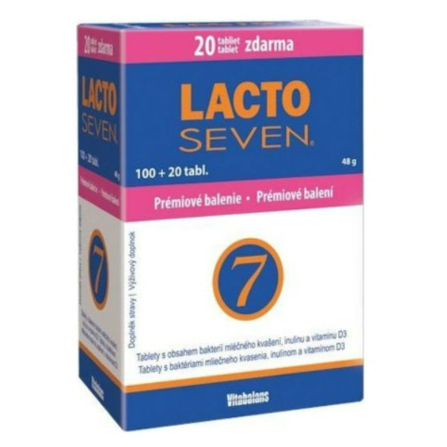 LACTOSEVEN DISPLEJ 6 x 100 tabliet + 6 x 20 tabliet zadarmo kúpite na Mojalekaren.sk