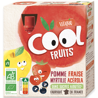 VITABIO Cool fruits vrecko jablko, jahody, čučoriedky 4m+ BIO 4 x 90 g
