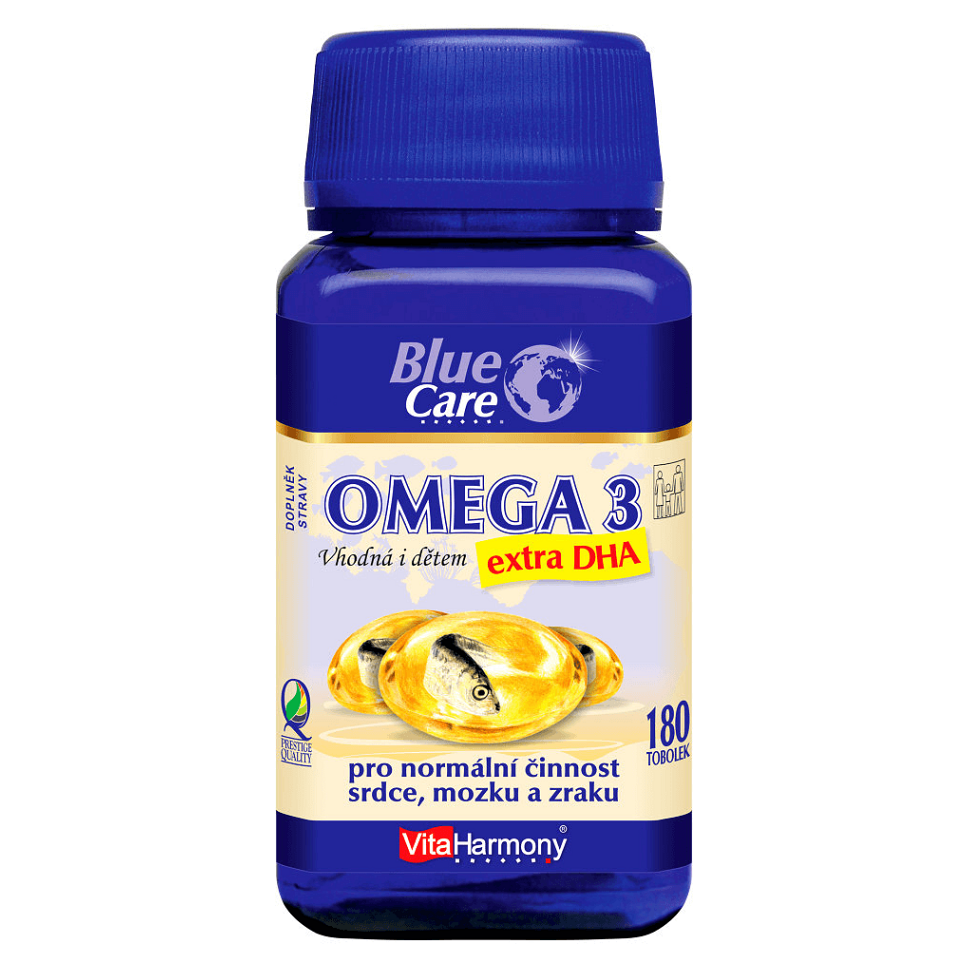 VITAHARMONY Omega 3 extra DHA 180 tvrdých kapsúl