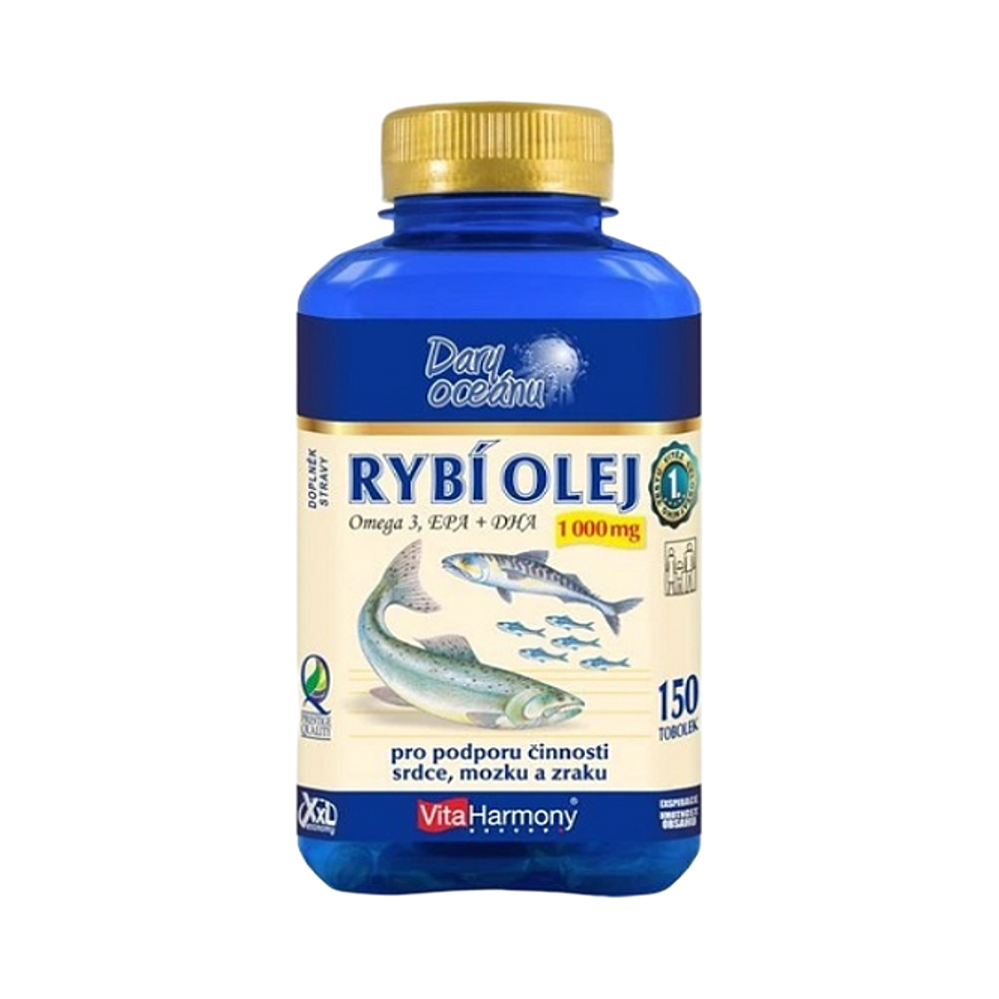 E-shop VITAHARMONY Rybí olej Omega 3 1000 mg 150 kapsúl