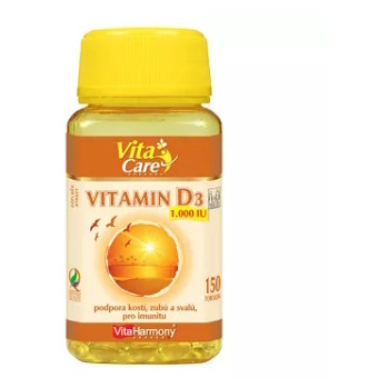 VITAHARMONY Vitamín D3 1000IU 150 kapsúl