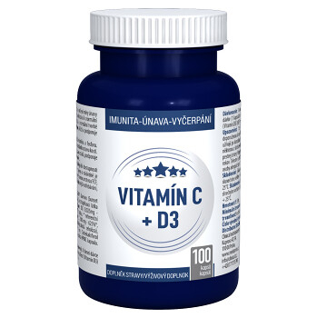 CLINICAL Vitamín C + D3 100 kapsúl (Vitamín C) - Viaczložkové