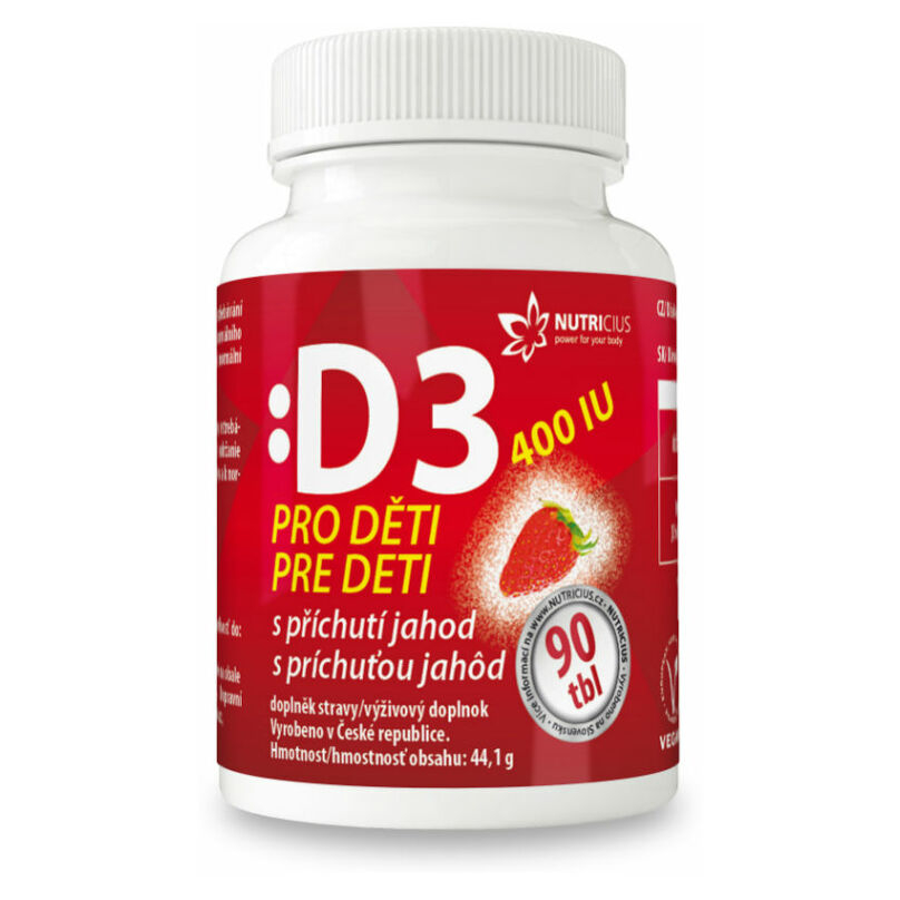 NUTRICIUS Vitamín D3 pre deti 400 IU, 90 ks