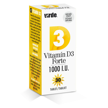 VIRDE Vitamín D3 Forte 1000 I.U. 30 tabliet