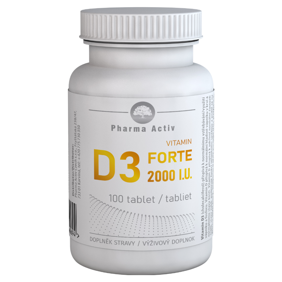 PHARMA ACTIV Vitamín D3 forte 2000 I.U. 100 tabliet kúpite na Mojalekaren.sk