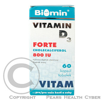 BIOMIN Vitamín D3 forte 800 I.U. 60 kapsúl