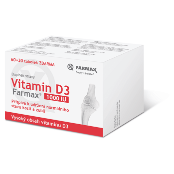 FARMAX Vitamin D3 60+30 kapsúl ZDARMA