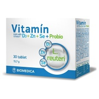 BIOMEDICA Vitamín D3 + Zn + Se + Probio 30 tabliet