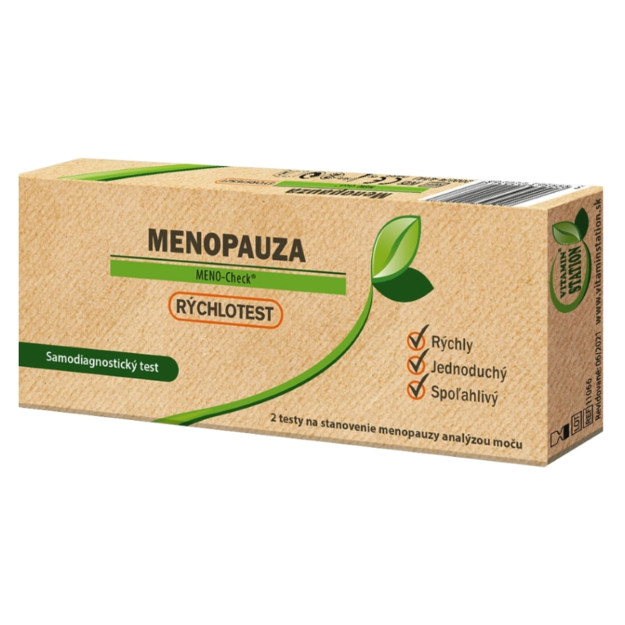 VITAMIN STATION Rýchlotest MENOPAUZA MENO-CHeck samodiagnostický test z moču, 2 ks