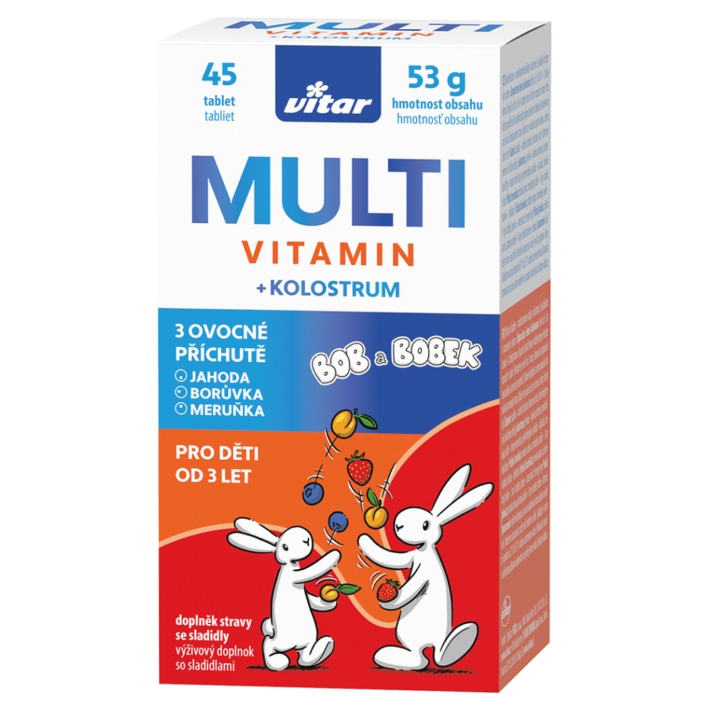 VITAR KIDS Multivitamín + Kolostrum 45 tabliet kúpite na Mojalekaren.sk