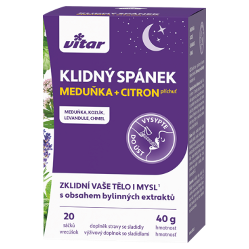 VITAR Pokojný spánok 20 vrecúšok kúpite na Mojalekaren.sk