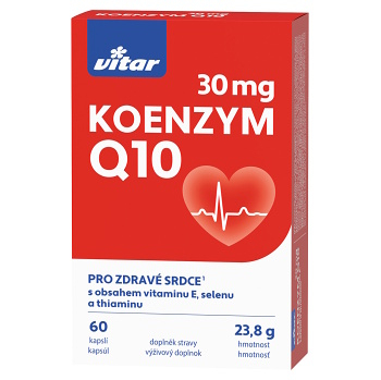 VITAR Koenzým Q10 30 mg 60 kapsúl, expirácie 30.06.2024