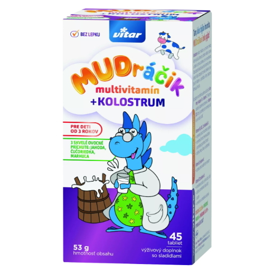 VITAR MUDráčik multivitamín + kolostrum 45 tabliet kúpite na Mojalekaren.sk