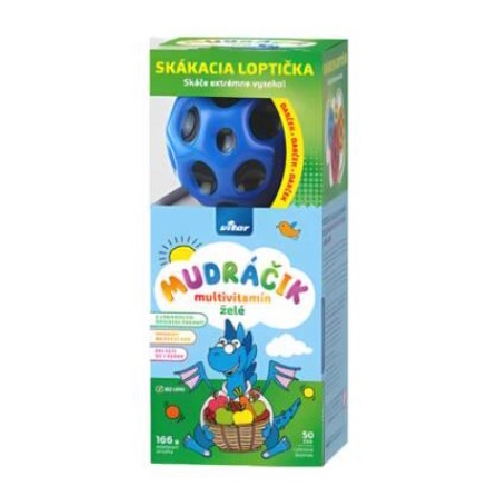 MUDRÁČIK multivitamín s loptičkou želé 50 ks