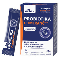 VITAR Probiotiká + vláknina + vitamín C a D 16 sáčkov