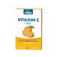 VITAR Vitamín C + zinok s príchuťou pomaranča 30 tabliet